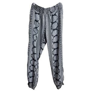 Elan Loose Wide Fit Women's Pants Size Large Black & White